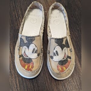 Disney Mickey Crocs canvas slip-ons